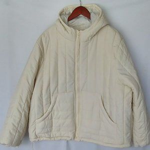 A.NEWDAY Cream Puffer Jacket